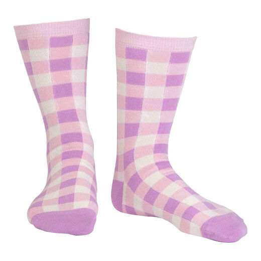 Pink checkered socks